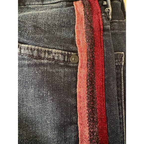 MOTHER The Looker Ankle Jeans Size 25 Here Kitty, Kitty Glitter Racer Stretch - Picture 2 of 12